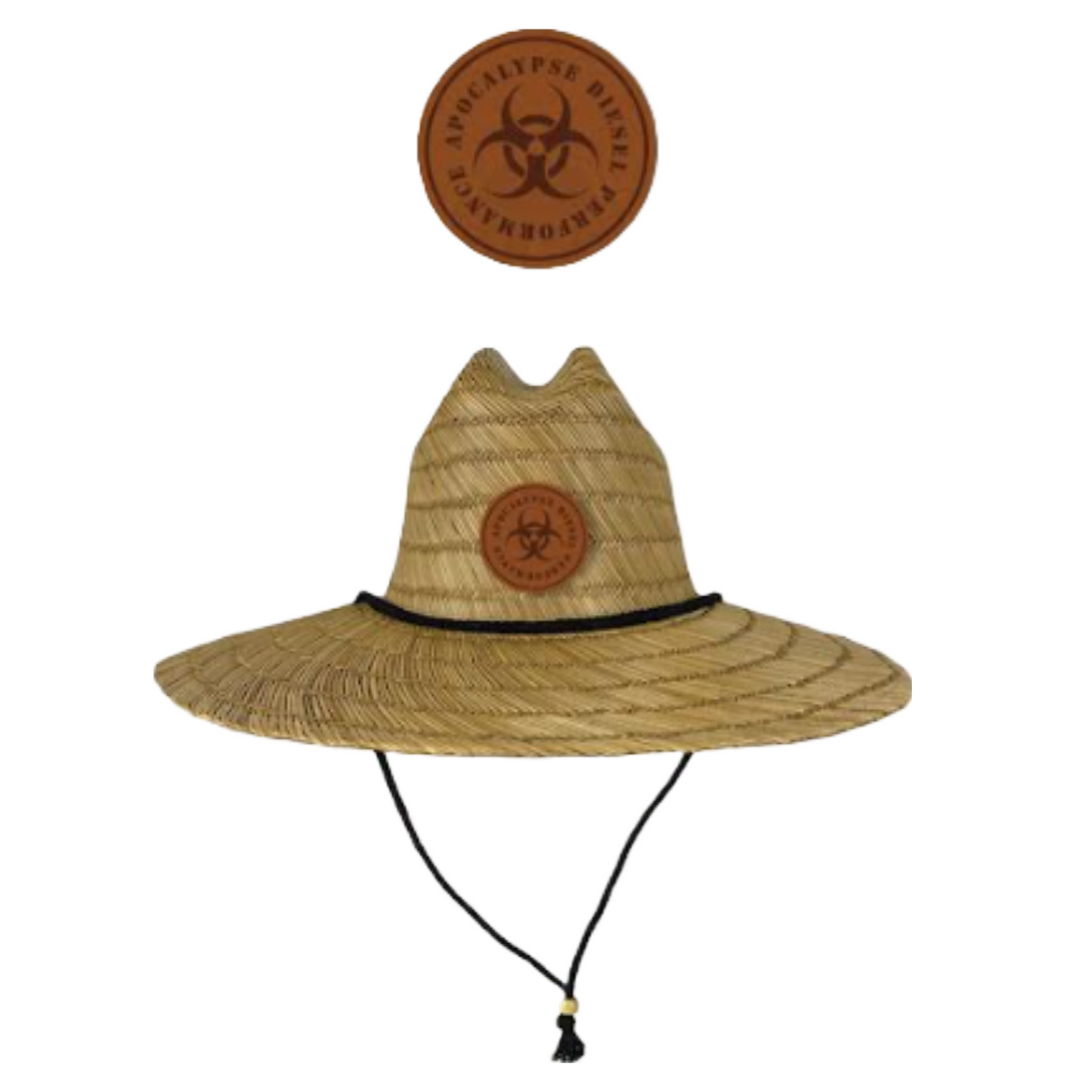 Apocalypse Leather Patch Straw Hat