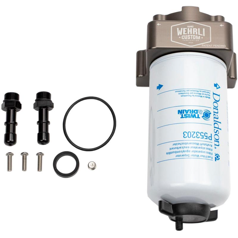 WEHRLI CUSTOM FAB WCF100361 DURAMAX FUEL FILTER HOUSING (LONG BED)