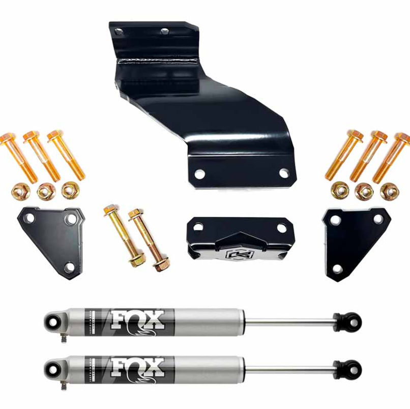 KRYPTONITE KRDSS14S DEATH GRIP DUAL STEERING STABILIZER KIT W/ FOX 2.0 SHOCKS